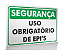 Placa Segurança - Uso Obrigatório EPI'S - Imagem 1