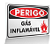 Placa Perigo - Gás Inflamável - Imagem 1