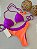 BIQUÍNI CAMÉLIA GLOW DUPLA FACE ROXO E LARANJA - Imagem 3