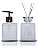Kit Lavabo Cubo Luxo com Saboneteira e Difusor , Capacidade 250 ml - Imagem 2