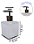 Kit Lavabo Cubo Luxo com Saboneteira e Difusor , Capacidade 250 ml - Imagem 3