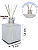 Kit Lavabo Cubo Luxo com Saboneteira e Difusor , Capacidade 250 ml - Imagem 4