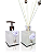Kit Lavabo Cubo Luxo com Saboneteira e Difusor , Capacidade 250 ml - Imagem 1