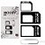 Adaptador De Chip Micro Sim E Nano Sim e Chave Pin - Noosy - Imagem 1