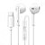Fone De Ouvido Tipo C Estéreo H'maston EJ-27 Dual Driver Earphones para Xiaomi Redmi - Imagem 1