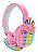 Headphone Unicónios, Arco-íris e Pop it AH-806 - Rádio FM, Cartão e Bluetooth - Pink - Imagem 1
