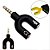 Adaptador P3 com 2 Saídas P2 para Fone e Microfone - Lelong - Imagem 2