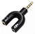 Adaptador P3 com 2 Saídas P2 para Fone e Microfone - Lelong - Imagem 1