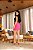 Saia Feminina Montaria Cintura Alta com Cinto Encapado Modeladora Elegante Premium - Rosa Pink - Imagem 3