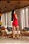 Saia com Cinto no Tecido Montaria - Vermelho Red - Imagem 4