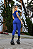 Calça Montaria Modeladora Skinny 3 Cós Compressores no Tecido de Poliamida - Azul Royal - Imagem 2
