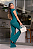 Calça Flare Tradicional Placa Tecido Montaria de Poliamida - Verde Petróleo - Imagem 3