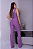 Calça Semi Flare com Cinto Tecido Montaria de Poliamida - Lavanda - Imagem 2
