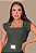 Blusa Tulipa Tecido Montaria de Poliamida - Verde Militar - Imagem 1