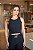 Blusa Regata Tecido Montaria de Poliamida - Preto - Imagem 1