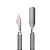 Espátula de Manicure Staleks Pro - PS-51-2 - Série Smart 50 - Empurrador Retangular e Removedor - Imagem 2
