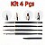 Kit Pincel 04 Pinceis Preto - Imagem 1