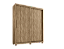 Roupeiro Zurique 2 Portas Sem Espelho - Cor Noce Bronze - Imagem 1
