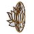 FLOR DE LOTUS NO ARO E ABA 3D - Imagem 1