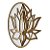FLOR DE LOTUS NO ARO COM ABA E FURO 3D - Imagem 1