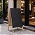 Cavalete Calçada 70x50cm Cardápio Lousa Preta Dupla Face Madeira Pinus Natural Gv Office - Imagem 7