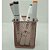 Porta Caneta Aramado, Porta Lápis, Porta Treco Ecritorio, Quadrado Rose Gold 10x8cm - Imagem 4