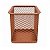 Porta Caneta Aramado Rose Gold Quadrado 10x8cm Porta Treco Organizador de Mesa Escritório - Imagem 8
