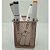 Porta Caneta Aramado, Porta Lápis, Porta Treco Ecritorio, Quadrado Rose Gold 10x8cm - Imagem 2