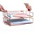 Caixa de Correspondência Organizador de Mesa Bandeja Metal Empilhável Rose Gold - Imagem 6