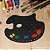 Paleta para Pintura Premium Preta 39x27cm em Formato Anatômico Oval com Cavidades para Pincel - Imagem 5