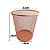 Lixeira Redonda Metal Aramado 10L Rose Gold - Imagem 2