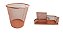 Kit para Escritorio Porta Caneta Lixeira de Escritorio Rose Gold Kit - Imagem 1
