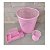 Kit Lixeira de Escritorio 10,5 litros Porta Caneta 4 Divisórias e 1 Porta Treco Rosa Gv Office - Imagem 3
