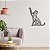 Quadro Decorativo Vazado Gato Geométrico MDF 3mm Preto Fosco 30 cm - Gv Office - Imagem 4