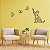 Quadro Decorativo Vazado Gato Geométrico MDF 3mm Preto Fosco 30 cm Kit c/ 3 Borboletas - Imagem 6