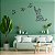 Quadro Decorativo Vazado Gato Geométrico MDF 3mm Preto Fosco 30 cm Kit c/ 3 Borboletas - Imagem 2