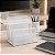 Organizador de Mesa Branco Porta Documentos Metal 3 Divisórias Porta Treco Escritório - Imagem 7