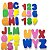 Letras e Números, Alfanumérico, EVA, Magnéticos 36 Peças Colorido 4 cm - Imagem 1