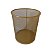 Lixeira de Escritorio, Cesto de lixo Aramado 10L Dourado Gv Office - Imagem 1