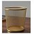 Kit Lixeira de Escritorio Cesto de lixo Aramado 10 L Dourado e Porta Treco Redondo 9x10 cm Gv Office - Imagem 13