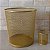 Kit Lixeira de Escritorio Cesto de lixo Aramado 10 L Dourado e Porta Treco Redondo 9x10 cm Gv Office - Imagem 2
