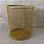 Kit Lixeira de Escritorio Cesto de lixo Aramado 10 L Dourado e Porta Treco Redondo 9x10 cm Gv Office - Imagem 3