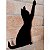 Quadro Decorativo Gato Geométrico MDF 3mm Preto Fosco 30 cm - Gv Office - Imagem 2