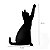 Quadro Decorativo Gato Geométrico MDF 3mm Preto Fosco 30 cm - Gv Office - Imagem 3