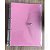 Caderno Fichário Argolado Pasta Organizadora 4 Argolas Rosa Transparente Fechamento com Botão - Imagem 6