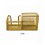 Porta Caneta Clips Lembrete Organizador de Mesa Dourado 3 Divisórias Gv Office - Imagem 7