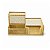Porta Caneta Clips Lembrete Organizador de Mesa Dourado 3 Divisórias Gv Office - Imagem 11