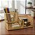 Porta Caneta Clips Lembrete Organizador de Mesa Dourado 3 Divisórias Gv Office - Imagem 14