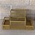 Porta Caneta, Clips, Lembrete, Porta Treco, Dourado, 4 Divisórias Gv Office - Imagem 2