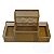 Porta Caneta, Clips, Lembrete, Porta Treco, Dourado, 4 Divisórias Gv Office - Imagem 1